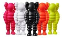 KAWS - What Party Figure Set - White Pink Orange Black Yellow